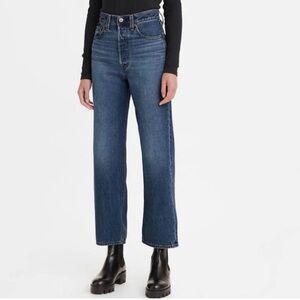 Levi's High Rise Ribcage Straight Leg Denim Jeans